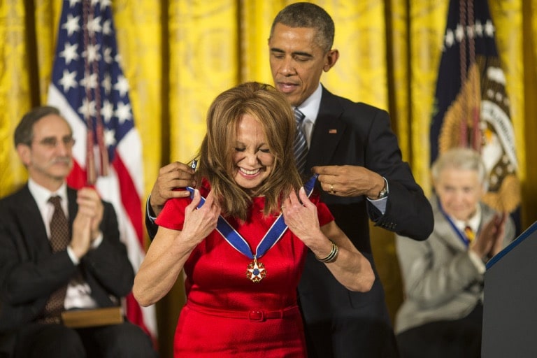 Marlo Thomas was awarded the Presidential Medal of Freedom by President Obama at the White House